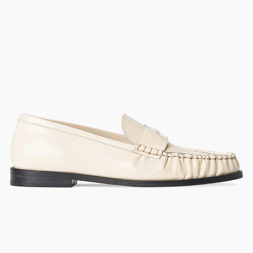 STAUD Cream Loafers